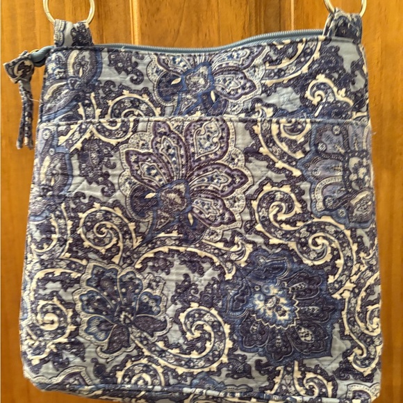 Waverly Blue Paisley Crossbody Bag EUC - Picture 5 of 8